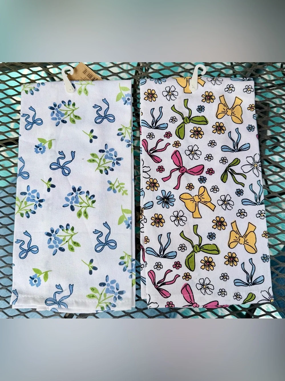 Kitchen Floral Wildflower Tea Towel Set of 2 - 15” x 25”, 100% Cotton, NWT